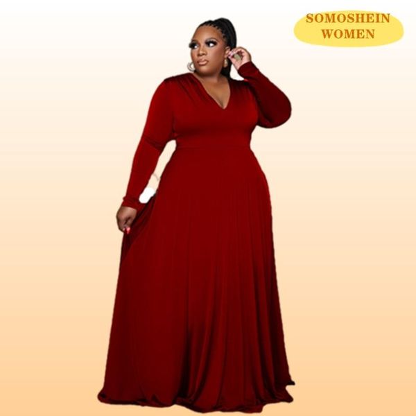 plus size dresses somoshein women clothing elegant maxi dress v-neck prom wear vestidos mujer woman wholesale drop, Black
plus size dresses somoshein women clothing elegant maxi dress v-neck prom wear vestidos mujer woman wholesale drop, Black
