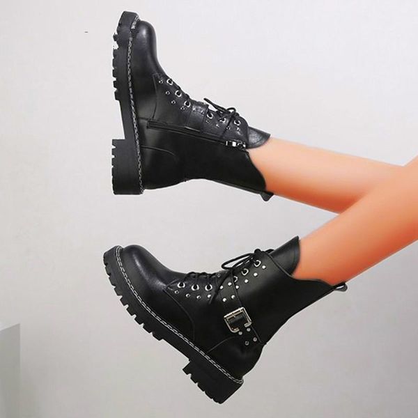 boots women rivet ankle mid boot pu lace-up zip non-slip fashion riding female 2021 autumn winter xwa30727-4, Black
boots women rivet ankle mid boot pu lace-up zip non-slip fashion riding female 2021 autumn winter xwa30727-4, Black