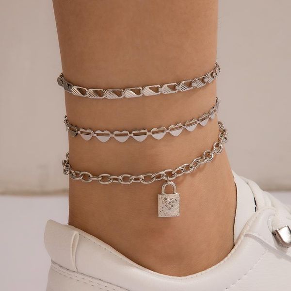 anklets tocona 3pcs/sets trendy lock for women charming heart silver color foot chain adjustable jewelry accessories 16661, Red;blue
anklets tocona 3pcs/sets trendy lock for women charming heart silver color foot chain adjustable jewelry accessories 16661, Red;blue