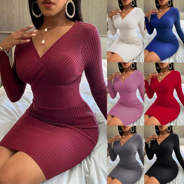 casual dresses 2021 women autumn knitted dress v neck slim elastic oversized basic bodycon mini winter knit warm sweater, Black;gray
casual dresses 2021 women autumn knitted dress v neck slim elastic oversized basic bodycon mini winter knit warm sweater, Black;gray