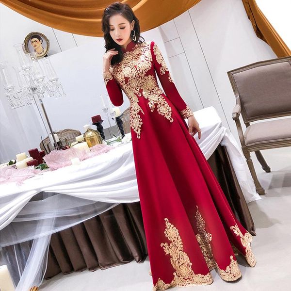 vintage red bride wedding qipao cheongsam luxury embroidery elegant evening dress women long sleeve a-line lady party gowns ethnic clothing
vintage red bride wedding qipao cheongsam luxury embroidery elegant evening dress women long sleeve a-line lady party gowns ethnic clothing