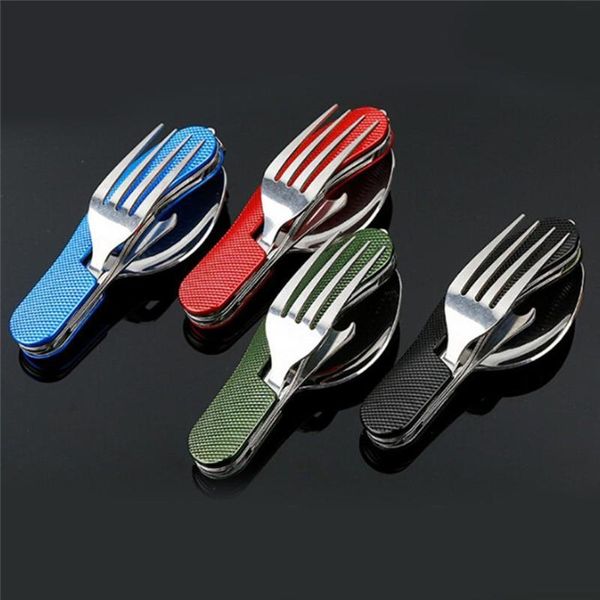 forks 4 in 1 multifunction folding outdoor tableware (fork/spoon/knife/bottle opener) camping picnic stainless steel tool travel kits
forks 4 in 1 multifunction folding outdoor tableware (fork/spoon/knife/bottle opener) camping picnic stainless steel tool travel kits