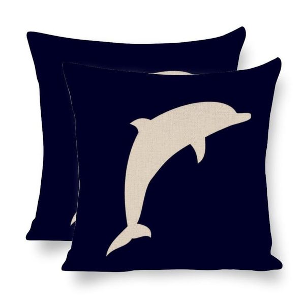 pillow case jumping dolphin on navy blue mediterranean pillowcover flax nordic nautical decorative cushioin sofa 18'Ã18' double-si
pillow case jumping dolphin on navy blue mediterranean pillowcover flax nordic nautical decorative cushioin sofa 18'Ã18' double-si