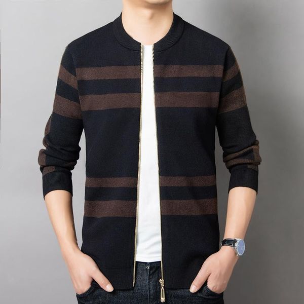 men's sweaters brand original striped cardigan men autumn winter casual knitted zipper sweater coats casaco masculino y345, White;black
men's sweaters brand original striped cardigan men autumn winter casual knitted zipper sweater coats casaco masculino y345, White;black