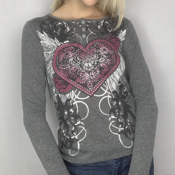 women's t-shirt y2k fairy grunge vintage t shirt heart print long sleeve for women gray retro harajuku 90s aesthetic autumn tee streetw, White
women's t-shirt y2k fairy grunge vintage t shirt heart print long sleeve for women gray retro harajuku 90s aesthetic autumn tee streetw, White