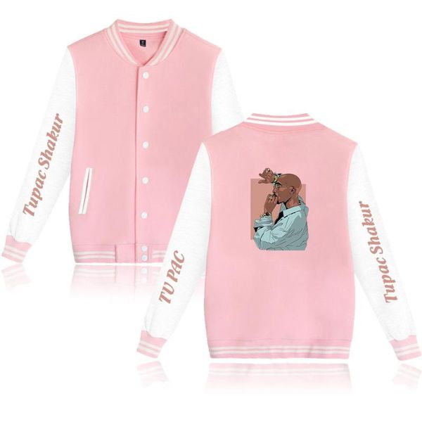 men's hoodies & sweatshirts rapper 2pac baseball uniform fleece jacket women men streetwear hip hop long sleeve shakur pink hoodie out, Black
men's hoodies & sweatshirts rapper 2pac baseball uniform fleece jacket women men streetwear hip hop long sleeve shakur pink hoodie out, Black