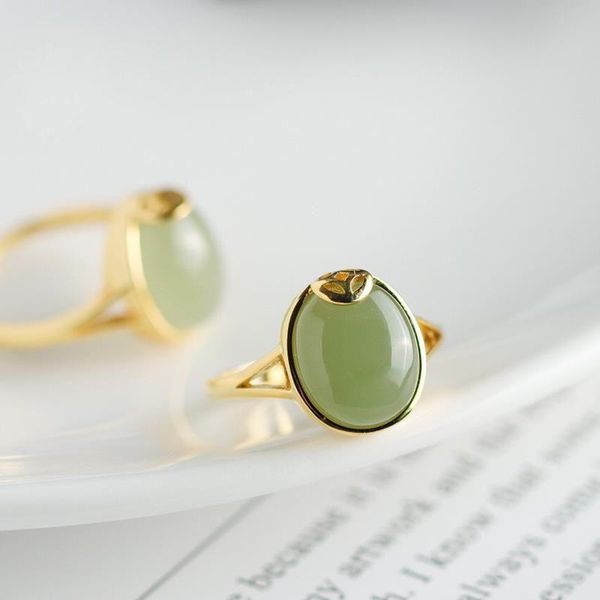cluster rings lucky ring high head hetian jade gray oval egg noodle sterling silver gold plated coin open women, Golden;silver
cluster rings lucky ring high head hetian jade gray oval egg noodle sterling silver gold plated coin open women, Golden;silver