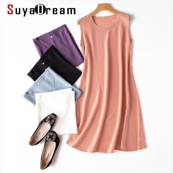 mini 100%silk crepe solid women dresses a line sleeveless o neck tank spring summer chic, Black;gray
mini 100%silk crepe solid women dresses a line sleeveless o neck tank spring summer chic, Black;gray