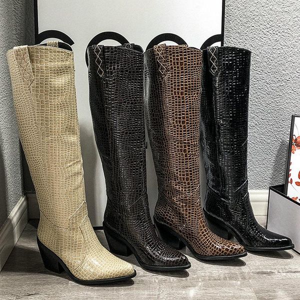 boots winter warm women loose knee high square heel slip on shoes lady autumn fashion stone pattern patent leather knight, Black
boots winter warm women loose knee high square heel slip on shoes lady autumn fashion stone pattern patent leather knight, Black