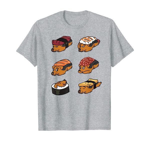 Airedale Terrier Nigiri Sushi Funny Dog Gift T-Shirt, Mainly pictures 
Airedale Terrier Nigiri Sushi Funny Dog Gift T-Shirt, Mainly pictures