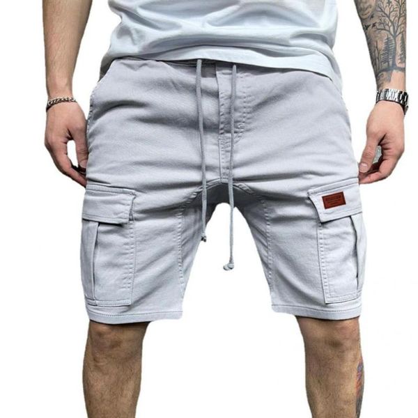 men's shorts skin-friendly stylish straight wide leg multi pockets cargo soft summer drawstring for riding, White;black
men's shorts skin-friendly stylish straight wide leg multi pockets cargo soft summer drawstring for riding, White;black
