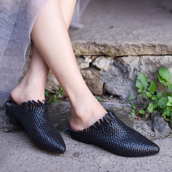 artmu original retro sheepskin handwoven women shoes comfortable fringe pointed toe wrap sandals flat soft slippers 1818-8, Black
artmu original retro sheepskin handwoven women shoes comfortable fringe pointed toe wrap sandals flat soft slippers 1818-8, Black