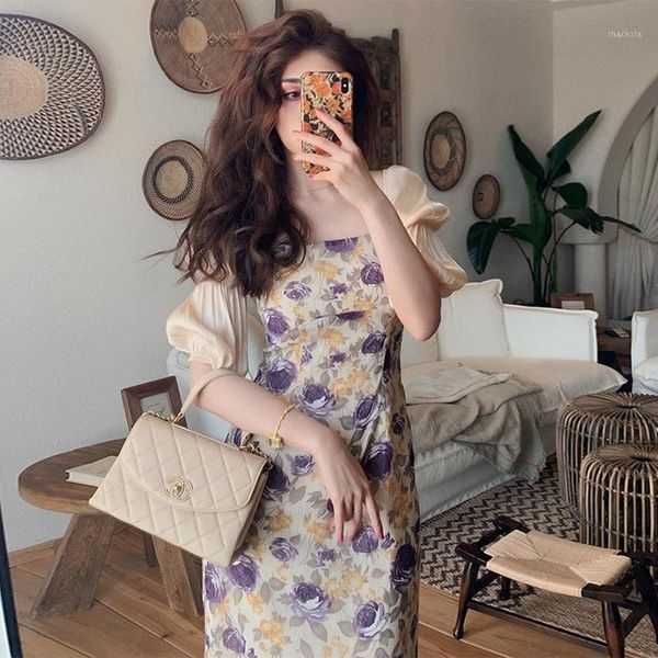 elegant cottagecore dresses 2021 puff sleeve floral dress sweet summer women slim waist short square collar streetwear casual, Black;gray
elegant cottagecore dresses 2021 puff sleeve floral dress sweet summer women slim waist short square collar streetwear casual, Black;gray