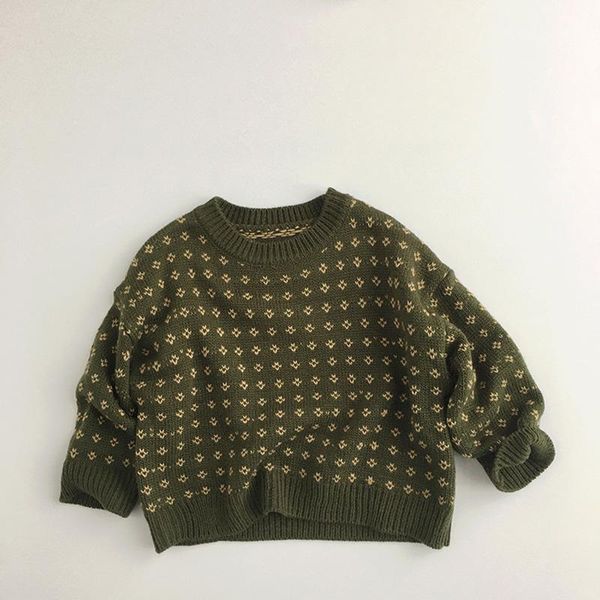 pullover 2021 autumn and winter jumper tide fan green children's small floral round neck bottoming, Blue
pullover 2021 autumn and winter jumper tide fan green children's small floral round neck bottoming, Blue