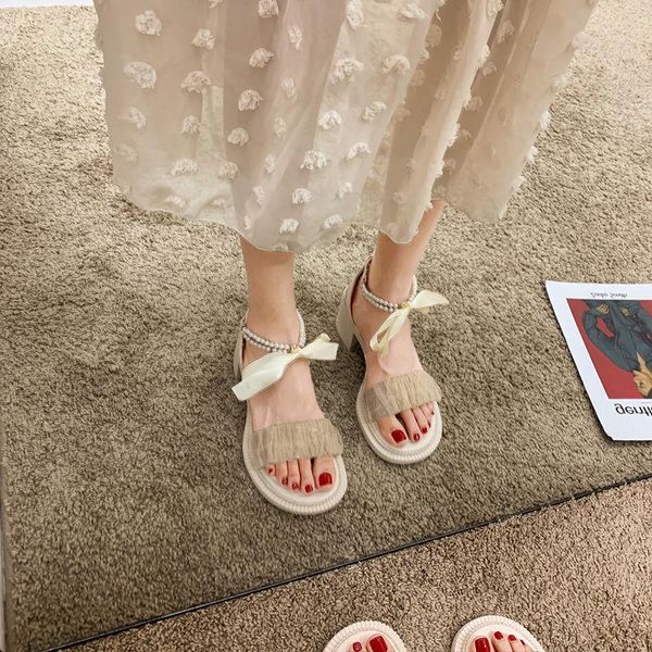 sandals sandal women's summer super fashion versatile fairy pearl thick heel non-slip heels, Black
sandals sandal women's summer super fashion versatile fairy pearl thick heel non-slip heels, Black