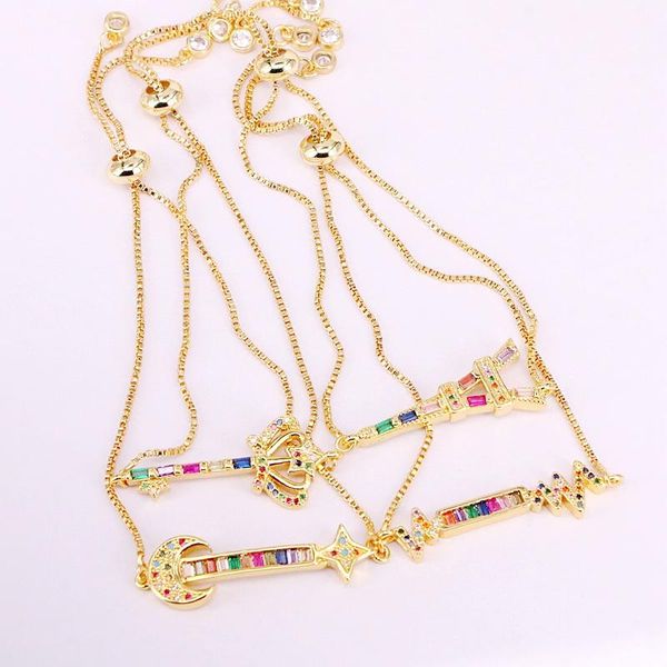 link, chain 6pcs, rainbow fashion colorful crystal zirconia key moon star bar bracelets lady girl elegant cz micro pave jewelry gifts, Black
link, chain 6pcs, rainbow fashion colorful crystal zirconia key moon star bar bracelets lady girl elegant cz micro pave jewelry gifts, Black