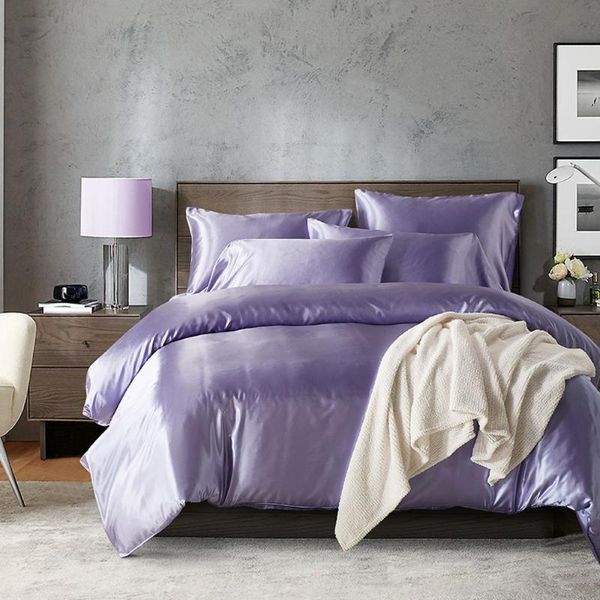 bedding sets luxury silk 2/3pcs set duvet cover with pillowcase purple king size comfortable bed linen no sheet
bedding sets luxury silk 2/3pcs set duvet cover with pillowcase purple king size comfortable bed linen no sheet