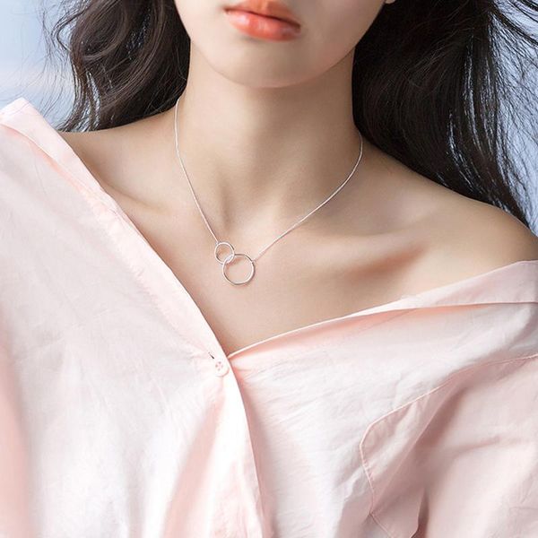 chains anenjery double circle interlock clavicle short necklace silver color for women collares
chains anenjery double circle interlock clavicle short necklace silver color for women collares