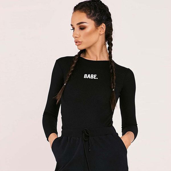 autumn 2021 letter printing jumpsuit stretch long sleeve bodysuit spring fashion women solid o-neck fitness bodysuits romper women's ju, Black;white
autumn 2021 letter printing jumpsuit stretch long sleeve bodysuit spring fashion women solid o-neck fitness bodysuits romper women's ju, Black;white