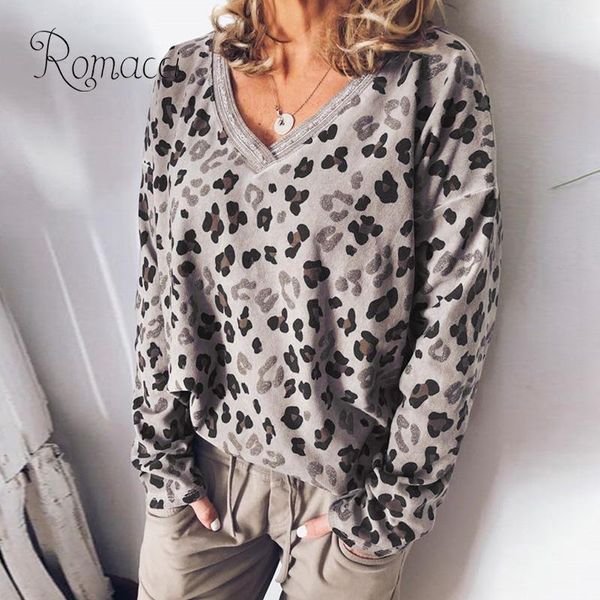 women's t-shirt fashion leopard print tshirt women v neck long sleeve loose tunic basic tee t-shirts for 2021 grey/khaki t shirt, White
women's t-shirt fashion leopard print tshirt women v neck long sleeve loose tunic basic tee t-shirts for 2021 grey/khaki t shirt, White