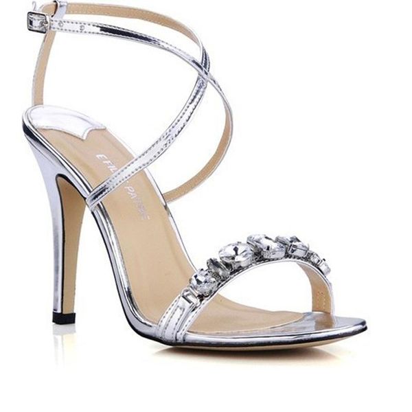 silver high heels sandals shining diamond cross thin belt women's bride wedding shoes evening pumps, Black
silver high heels sandals shining diamond cross thin belt women's bride wedding shoes evening pumps, Black