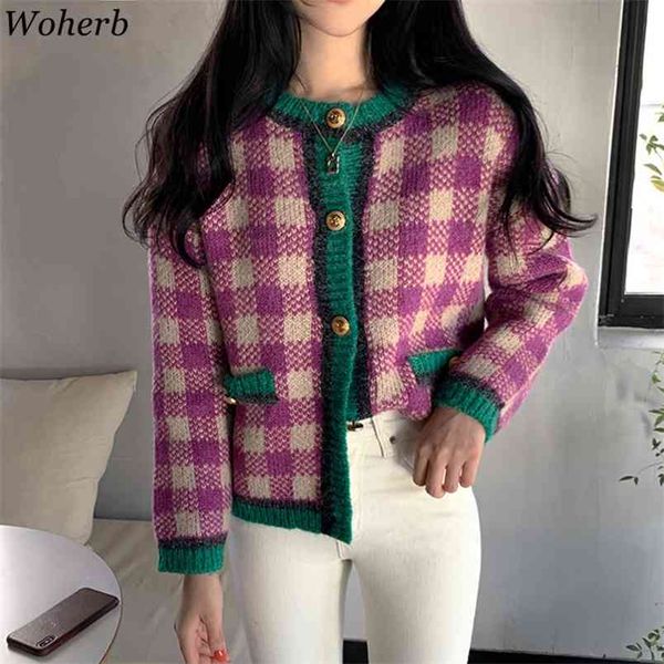 contranst plaid button cardigan sweater women autumn winter vintage knitted coat korean casual office ladies 210519, White
contranst plaid button cardigan sweater women autumn winter vintage knitted coat korean casual office ladies 210519, White