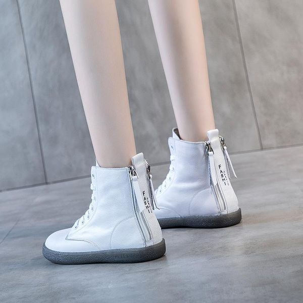 boots back zipper casual sneakers shoes women genuine leather ankle snow with fur 2021 spring female high top, Black
boots back zipper casual sneakers shoes women genuine leather ankle snow with fur 2021 spring female high top, Black