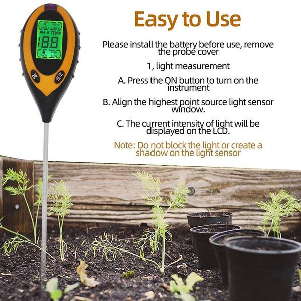 meters 4 in1 plant soil ph meter moisture tester light analyzer temperature sunlight intensity measurement analysis acidity cfe
meters 4 in1 plant soil ph meter moisture tester light analyzer temperature sunlight intensity measurement analysis acidity cfe
