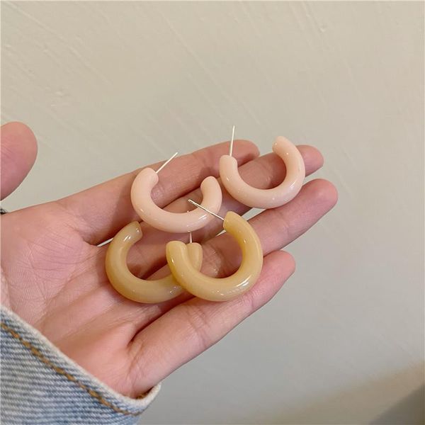 hoop & huggie 2021 simple acrylic resin earrings for women c shaped geometric circle hoops pendientes jewelry accessories, Golden;silver
hoop & huggie 2021 simple acrylic resin earrings for women c shaped geometric circle hoops pendientes jewelry accessories, Golden;silver