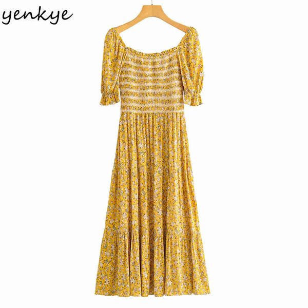 holiday summer dress women square neck short sleeve vestido mujer yellow vintage floral print a-line midi 210430, Black;gray
holiday summer dress women square neck short sleeve vestido mujer yellow vintage floral print a-line midi 210430, Black;gray