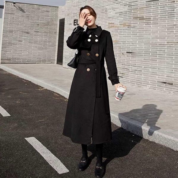 women's wool & blends black color x-long woolen coat casual single button jacket overcoat
women's wool & blends black color x-long woolen coat casual single button jacket overcoat