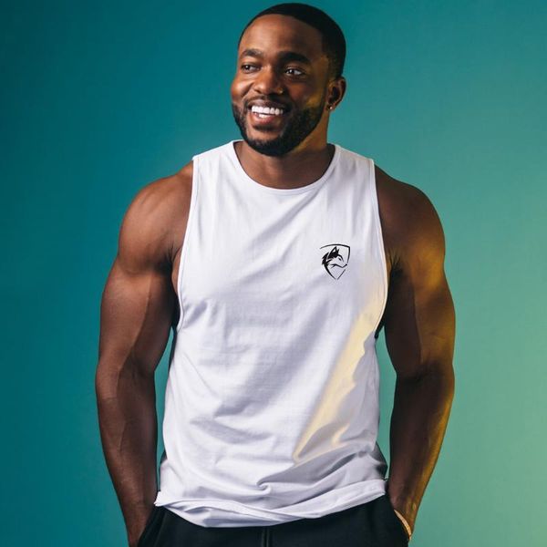 men' tank 2021 fitness sports t-shirt breathable and leisure pure cotton outdoor top, White;black
men' tank 2021 fitness sports t-shirt breathable and leisure pure cotton outdoor top, White;black