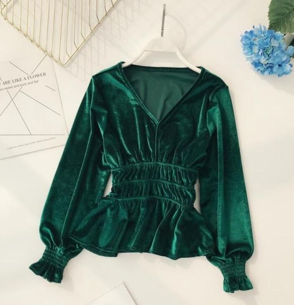 women's blouses & shirts 2021 spring solid color velvet female casual v-neck bubble sleeve slim blouse all-match, White
women's blouses & shirts 2021 spring solid color velvet female casual v-neck bubble sleeve slim blouse all-match, White