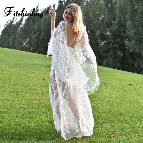 fitshinling bohemian baless boho long dress swimwear summer fringe flare sleeve lace robe split transparent white maxi vestido
fitshinling bohemian baless boho long dress swimwear summer fringe flare sleeve lace robe split transparent white maxi vestido