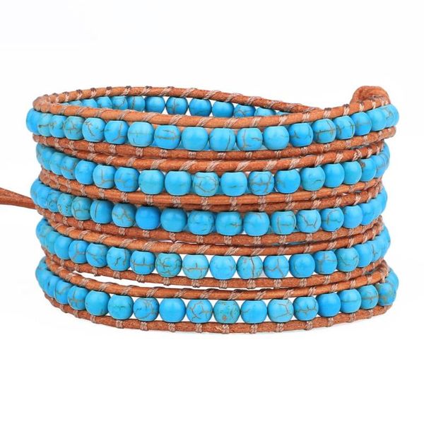 tennis kelitch bracelets jewelry ethnic 5 wrap leather cuff tur-quoise beads stranded bangles chain, Golden;silver
tennis kelitch bracelets jewelry ethnic 5 wrap leather cuff tur-quoise beads stranded bangles chain, Golden;silver