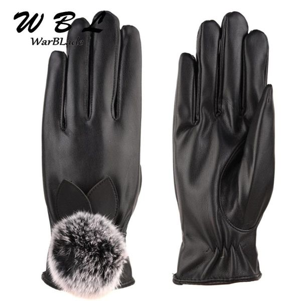 fingerless gloves women warm thick winter leather elegant girls brand mittens size with fur female 2021, Blue;gray
fingerless gloves women warm thick winter leather elegant girls brand mittens size with fur female 2021, Blue;gray