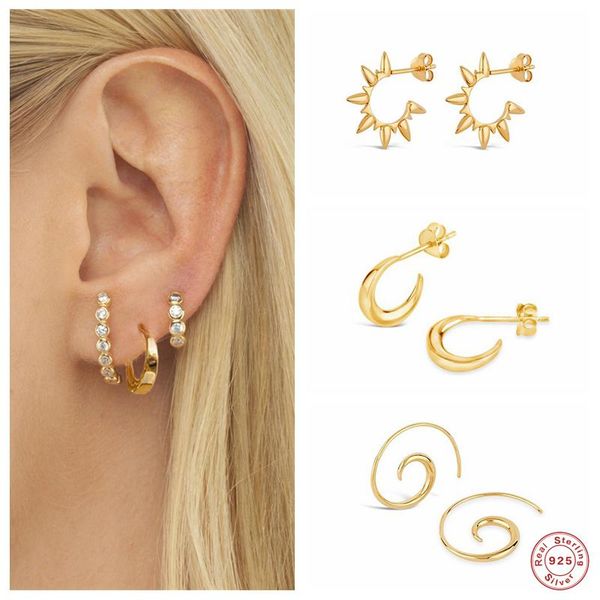 hoop & huggie aide 925 sterling silver c shape rivet gold earrings for women moon circle accessory rock punk jewelry gift, Golden;silver
hoop & huggie aide 925 sterling silver c shape rivet gold earrings for women moon circle accessory rock punk jewelry gift, Golden;silver