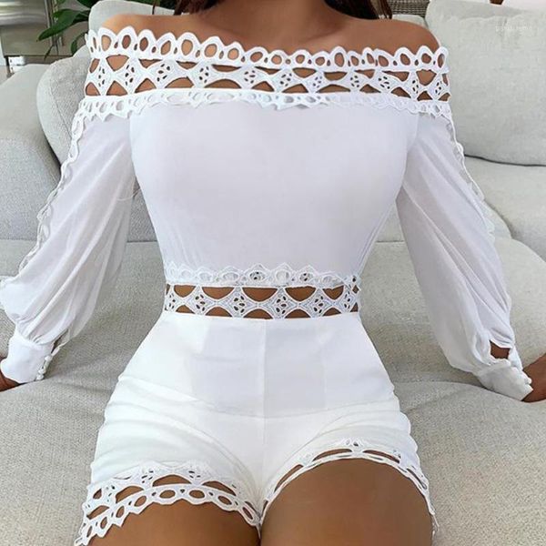 women's tracksuits women solid lace hollow out slim off the shoulder long sleeve high waist casual elegant 2021 summer clothes, Gray
women's tracksuits women solid lace hollow out slim off the shoulder long sleeve high waist casual elegant 2021 summer clothes, Gray