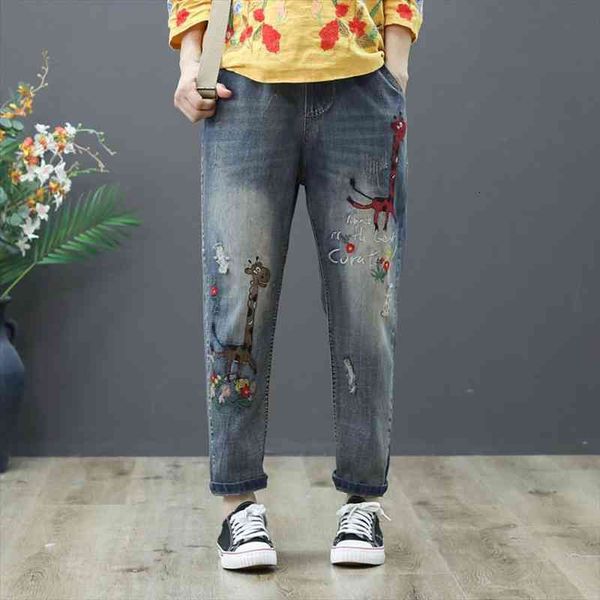 vintage woman embroidery jeans spring autumn elastic waist casual streetwear female denim pants jean plus size xl, Blue
vintage woman embroidery jeans spring autumn elastic waist casual streetwear female denim pants jean plus size xl, Blue