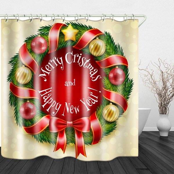 christmas garland ribbon print waterproof fabric shower curtain liner covered bathtub bathroom curtains includes 12 anti rust
christmas garland ribbon print waterproof fabric shower curtain liner covered bathtub bathroom curtains includes 12 anti rust
