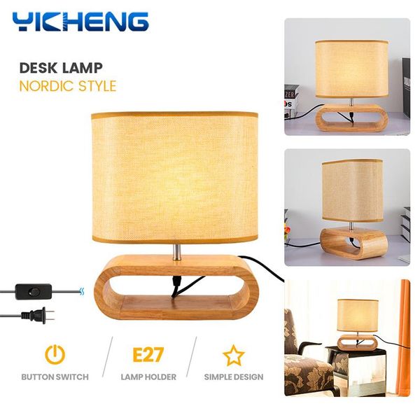table lamps led lamp modern wooden bedside desk fabric shade and wood base simple design nightlight for home bedroom decoration
table lamps led lamp modern wooden bedside desk fabric shade and wood base simple design nightlight for home bedroom decoration