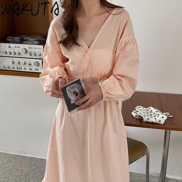 casual dresses wakuta 2021 sweet slim waist dress chic black temperament lantern sleeve maxi v neck solid elegant, Black;gray
casual dresses wakuta 2021 sweet slim waist dress chic black temperament lantern sleeve maxi v neck solid elegant, Black;gray