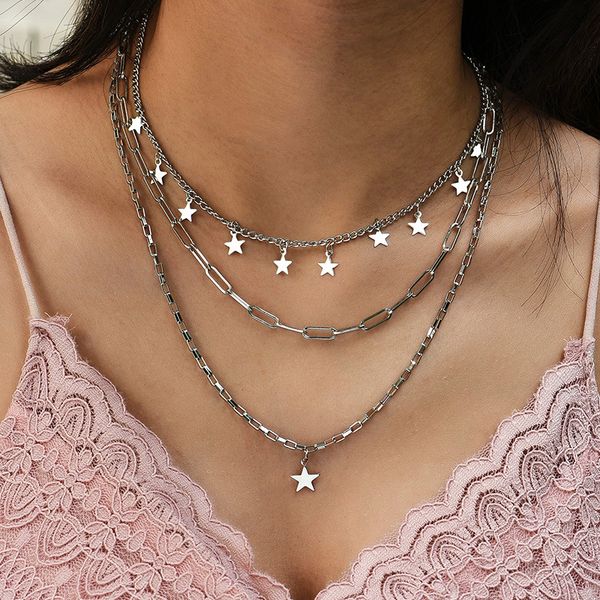 silver color necklace for women 3 layers full stars pendant chain necklaces & pendants velvet s fashion jewelry
silver color necklace for women 3 layers full stars pendant chain necklaces & pendants velvet s fashion jewelry