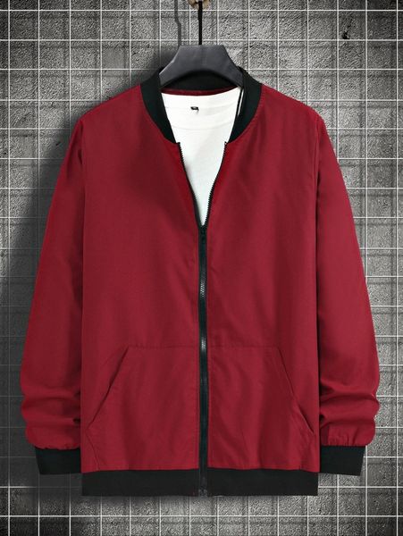 men zip up bomber jacket x3uy#, Black;brown