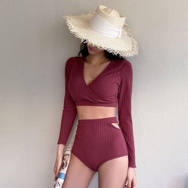 one-piece suits swimsuit women separate bikini high waist cover belly conservative solid long sleeve hollow breast gathering beach swim
one-piece suits swimsuit women separate bikini high waist cover belly conservative solid long sleeve hollow breast gathering beach swim