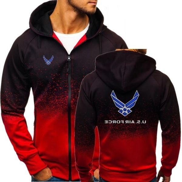 us air force print retrieved men hoodies rits gradient sweatshirt streetwear jas gentlemen hooded training suit slim fitness exit, Black;green
us air force print retrieved men hoodies rits gradient sweatshirt streetwear jas gentlemen hooded training suit slim fitness exit, Black;green