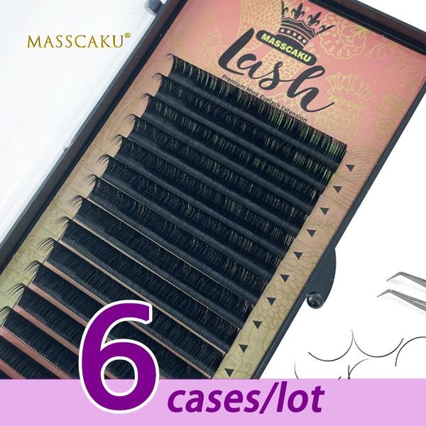 6cases/lot masscaku faux mink soft eyelash extension false eyelashes individual premium maquiagem cilios makeup tool
6cases/lot masscaku faux mink soft eyelash extension false eyelashes individual premium maquiagem cilios makeup tool