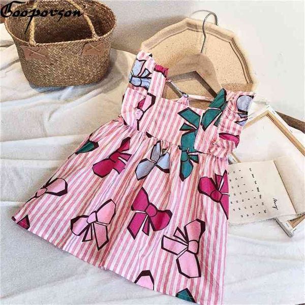 cute summer kids dresses for girls bow tie stripes flying sleeve princess dress elegant korean little children costume vestidos 210715, Red;yellow
cute summer kids dresses for girls bow tie stripes flying sleeve princess dress elegant korean little children costume vestidos 210715, Red;yellow