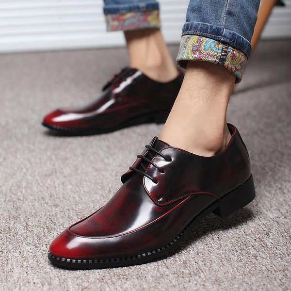 dress shoes men formal leather pointed toe fashion groom wedding oxford plus size 38-48, Black
dress shoes men formal leather pointed toe fashion groom wedding oxford plus size 38-48, Black