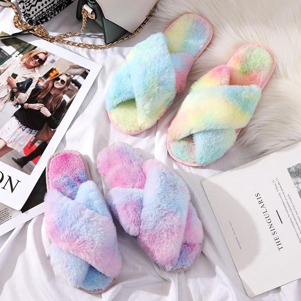 rainbow faux fur sandals girls shoes winter warm home breathable cross furry slippers soft plush flip flop women's sandal 2021, Black
rainbow faux fur sandals girls shoes winter warm home breathable cross furry slippers soft plush flip flop women's sandal 2021, Black